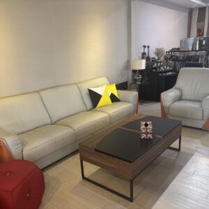 夏綠地 夏綠蒂1+4人半牛皮沙發